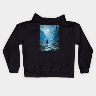 Bloodlust Chronicles: Immortal Bounty Hunts, Gothic Vampire Saga, and Supernatural Adventure in Anime-Manga Art Kids Hoodie